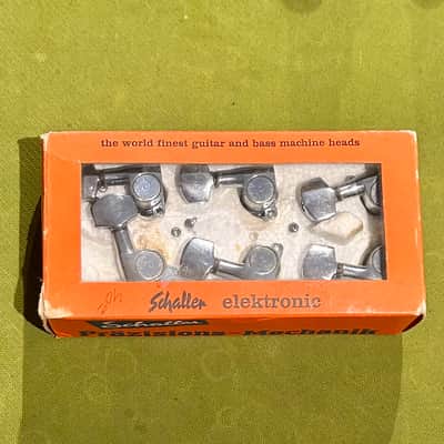 Vintage Schaller 3x3 M6 1970s Chrome Tuners Tuning Machines image 5