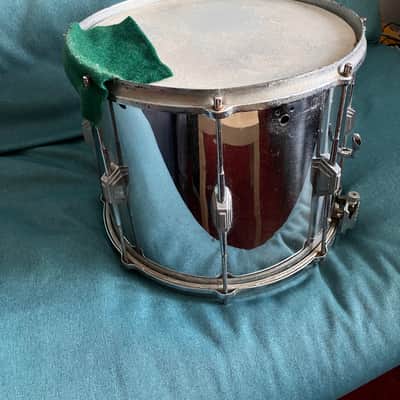 Ajax New Fidelity Dual Parade Snare 14” x 11.5” 1930s - Chrome over Brass (COB) image 2