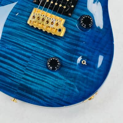 PRS Custom 24 10-Top Birds Brazilian Rosewood Gold Hardware 1990 - Royal Blue image 9