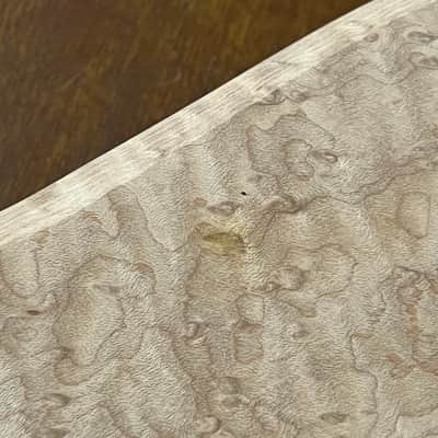 High End Offset Bass Body NOS Blistery Quilted Maple Top, solid one piece Mahogany Back - Unfinished - Front Routed - Luthier Supply R42 image 9