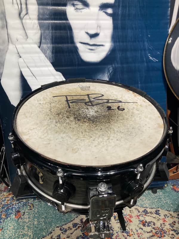 DW Terry Bozzio's 5x13" Collector's Craviotto Solid Shell Snare Drum 1998-Transparent Black Satin Oil image 1