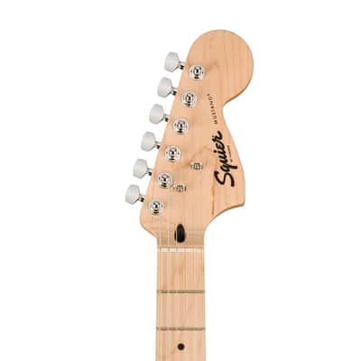 Squier Sonic Mustang Electric Guitar w/White Pickguard, Maple FB, 2-Color Sunburst image 6