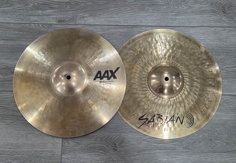 Sabian 14" AAX Medium Hi-Hat Cymbals (Pair) (Gorgeous!) image 1
