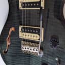 PRS SE Custom 22 Semi-Hollow, Grey Black Transparent, 7 lbs 3.6 oz, with soft case, push-pull pot