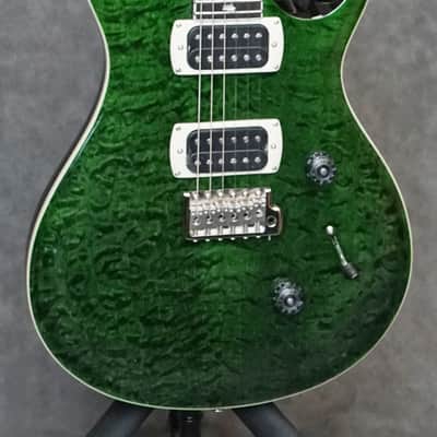 PRS SE Custom 24 Teal Black Quilted Finish - W/Setup & Bag image 2
