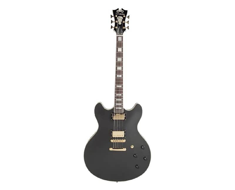 D'Angelico Deluxe DC Semi-Hollow Double Cutaway with Stop-Bar Tailpiece, No F-Holes image 1