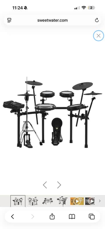Roland TD-17KVX2 V-Drum Kit with Mesh Pads 2022 - Present - Black image 1