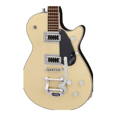 Gretsch Guitars G5230T Electromatic Jet FT Single-Cut With Bigsby Electric Guitar (Two-Tone Vintage White/London Grey) image 4