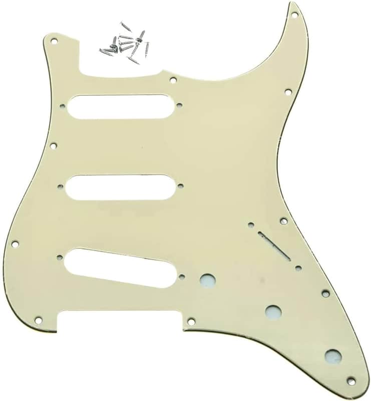 11 Hole Vintage 62 Strat ST SSS Single Coil Pickups Guitar Pickguard Scratch Plate with Screws image 1