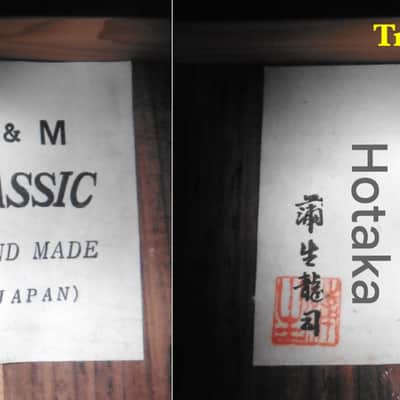 (Bridge Lift) 1960's Solid Top MIJ Classical By Hotaka (For Barnes & Mullins Distributor) No. 65 (top model) image 6