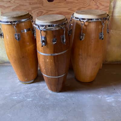 Vintage Gonbop and Valje congas Quinto, segunda and tumba 1972-1980 - lacquer image 1