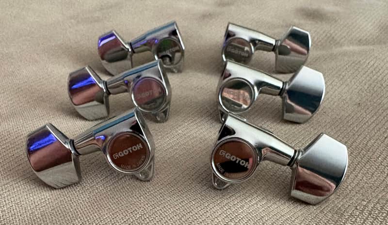 Gotoh SG301-01 MG 3X3 Magnum Lock Tuners Locking Tuning Keys - Chrome image 1