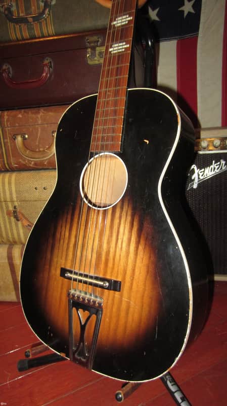 Vintage Circa 1961 Harmony Stella Small Bodied Parlor Guitar image 1