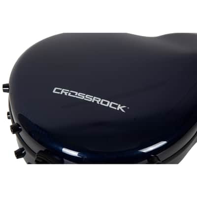 Crossrock Air Carbon Mandolin Case for F-Style (Fits Gibson F5) | Gloss 3K Carbon Weave Finish in Sapphire Blue, TSA Lock, Backpack Straps, Dust Cover – Elite Flight Case image 6