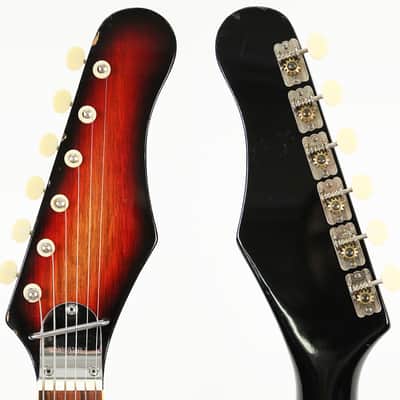 1966 Teisco Del Rey VN2 Baritone Electric Guitar - Very Cool Bari Model in 100% All Orig. Condition! image 12