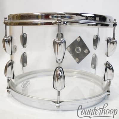 Slingerland 12x8"Phantom Acrylic Vistalite Tom Drum Vintage 70s Niles Sound King image 5