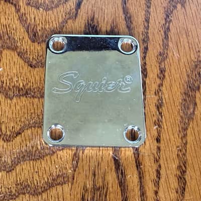 Fender Squier Neck Plate with Screws for Stratocaster, Telecaster, Jazzmaster, Mustang, Jaguar and other Electric Guitars - Chrome image 2