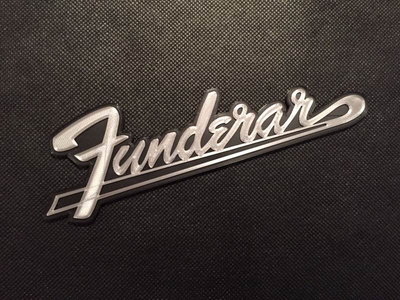 Custom Guitar Amp Cab Amplifier Badge Emblem in Fender Style image 1