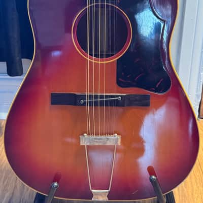 RARE 1961 Gibson B-45-12 Cherry Sunburst 12-String W/Original Hard Case plus Accesories image 2