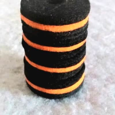 UNMARKED CYMBAL FOAM FELTS - 4 PACK - BLACK w/ Red Mid Stripe FREE SHIP TO CUSA! image 3