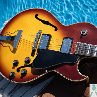1976 Greco S55 (S50 N60) (ES-175)  - Vintage Sunburst - Made in Japan - Pro Set Up w Perfect Frets/Action/Intonation! - image 4