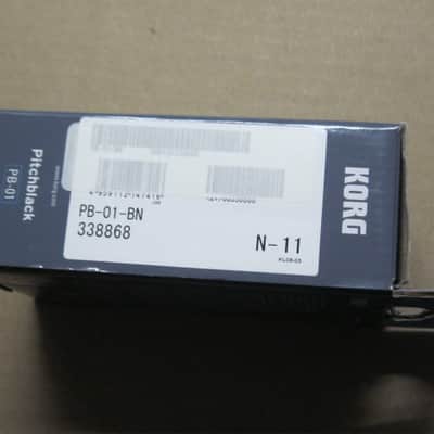 generally clean (has a couple imperfections) Korg EMPTY Box & original Owner's Manual for PB-01 Pitchblack Chromatic Pedal Tuner (Limited Ed Brushed Nickel PB-01-BN) NO pedal, mid 2016, BOX + Manual ONLY for Pitchblack BN Pedal Tuner image 12