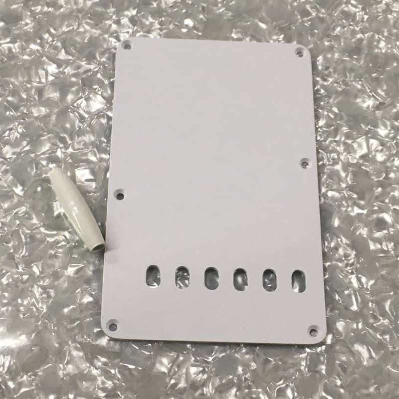 Fender USA Vintage NOS White No Relic Tremolo Cover Strat Back Plate Single Ply image 1