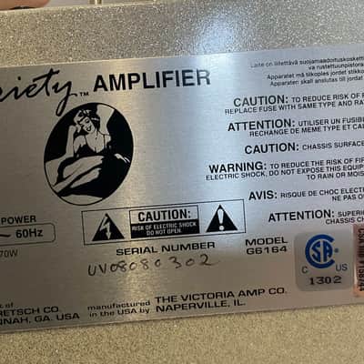 Gretsch Limited Edition G6164 Variety 125th Anniversary Combo Amp 2008 - Silver Sparkle on White Space-Age Vinyl image 12