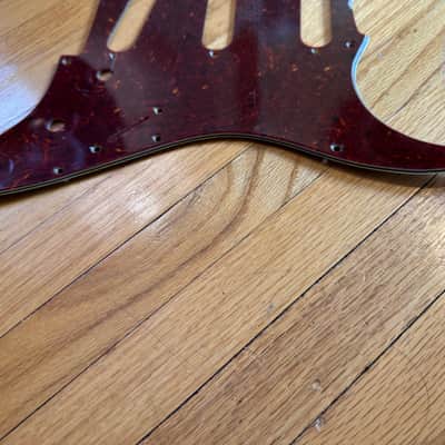 General Vintage Tone 1962 Nitrate Celluloid Strat Pickguard + Vintage White Covers/Knobs/Tips Set — Pre-CBS Spec Bundle image 2