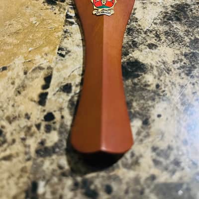 Hill Model Guarneri Crest Boxwood Tailpiece with Gold-Enamel image 5