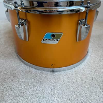 Ludwig Vintage 70s 80s Concert Tom Drum - 12” x 8” 70s - Gold Silk image 1