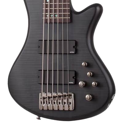 Schecter Stiletto Studio-6 See-Thru Black Satin image 1