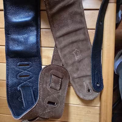 Levy's Leathers M4GF-XL-BLK Guitar Strap M4gf-xl blk 2020s - Black and tan image 3