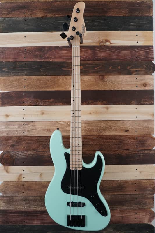 Schecter Retro J-4 Seafoam Green Bass image 1