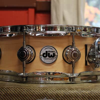 DW Collector's Maple Standard 5"x14 Snare Drum in Natural Maple image 8