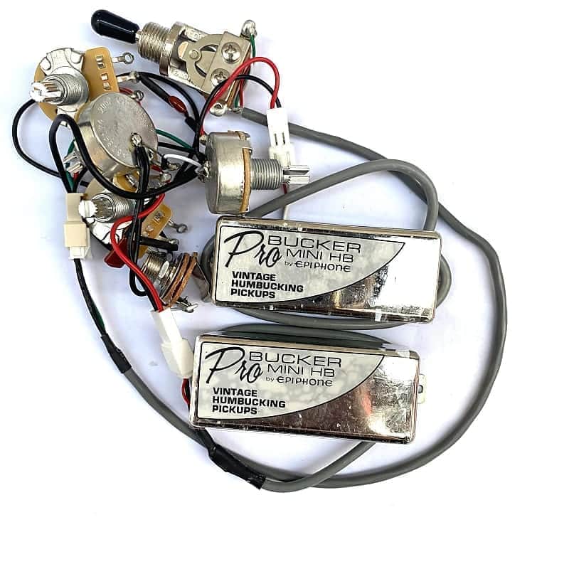 Epiphone Mini Humbucker Pickups with Wiring Harness image 1