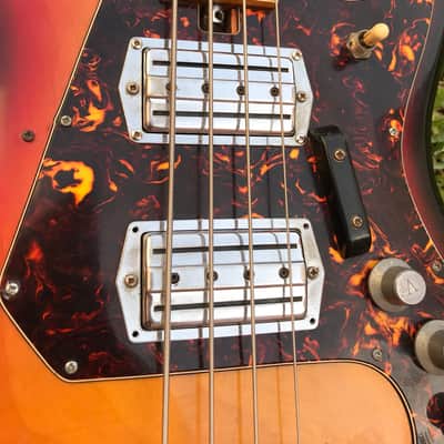 Teisco/Silvertone/Sakai "Tacoma" Electric Bass 57H01490L 1970-1971 Sunburst *FREE SHIPPING* image 7