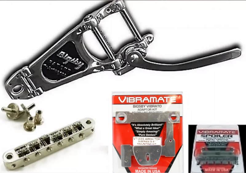 Bigsby B7, Vibe V7335g, String Spoiler & Tonepros roller bridge 4