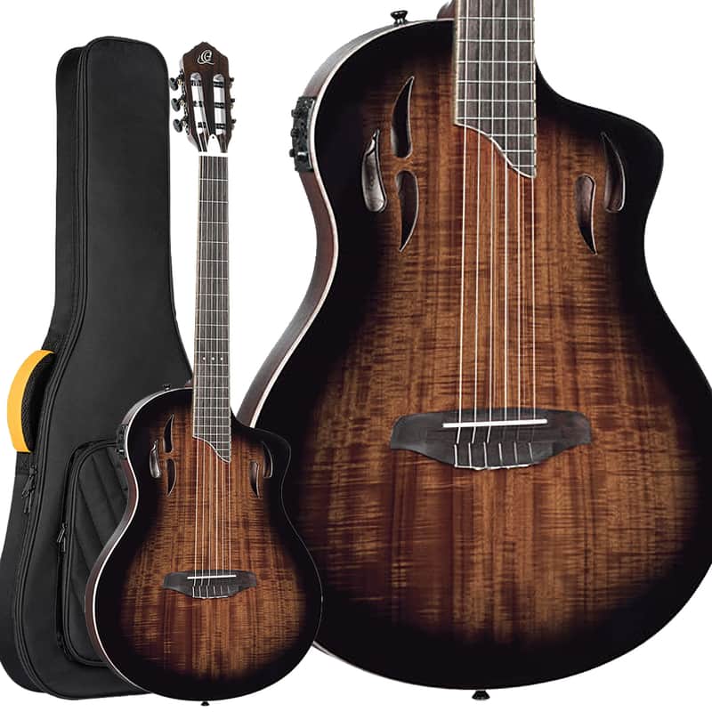 Ortega RTPDLX-ACA TourPlayer Series Solid Okoume Body Slim Neck Nylon 6-String Acoustic-Electric Guitar w/Gig Bag image 1