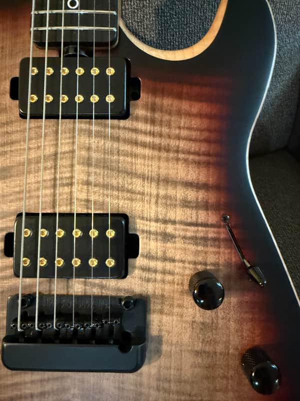 Ernie Ball Music Man Rabea Massaad Signature Sabre 2024 - Present - Vileblood Burst image 1