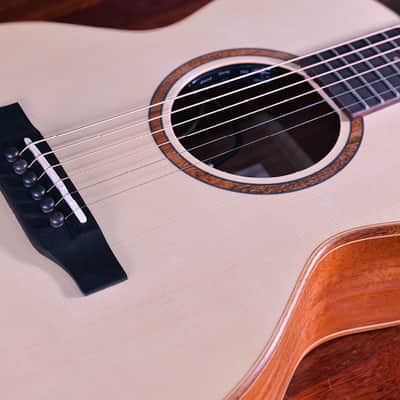 Crafter MINO Mahogany Mini Travel Acoustic Guitar Arm Bevel Slotted Headstock image 3