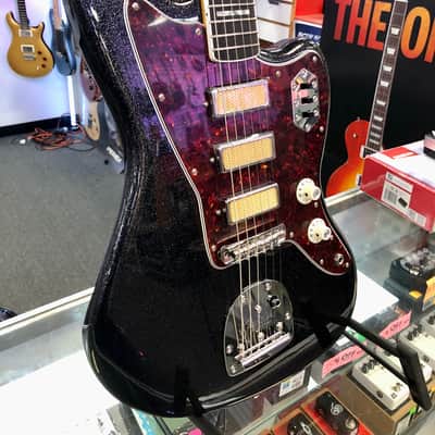 Fender Limited Edition Gold Foil Pickup Jazzmaster, Black Sparkle with Gig Bag image 4