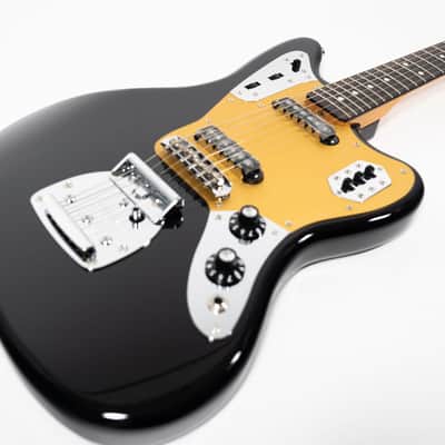 [SALE Ends June 30] [NEW] Fender FSR Made in Japan Traditional 60s Jaguar Black w/ Anodized Pickguard, Buzz Stop Bar, Hat Knobs LIMITED MODEL image 3