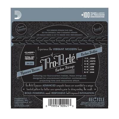 D'Addario EJ45FF Pro-Arté Carbon, Dynacore Basses, Normal Tension image 2