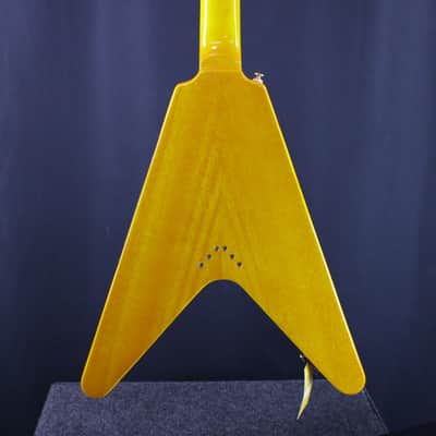 Epiphone '58 Korina Flying V 2023 - Aged Natural (White Pickguard) image 8