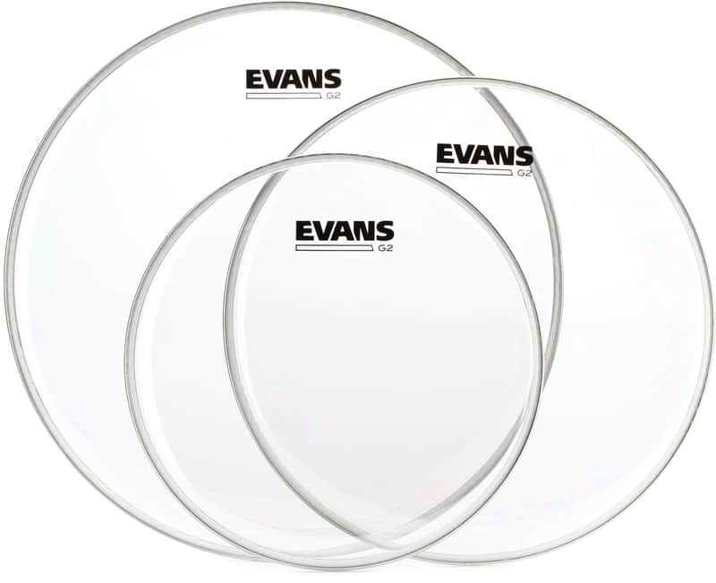 Evans G2 Clear 3-piece Tom Pack - 10/12/14 inch (2-pack) Bundle