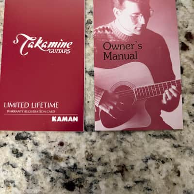 Takamine Owners Manual & Warranty Card 1990 image 1