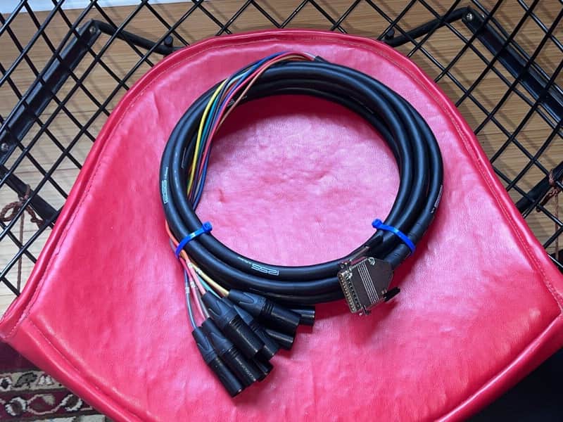 Roland DB25 to 8-XLR Male Cable - Black image 1