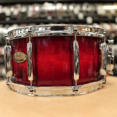 Pre-Owned Pearl 6.5x14" Session Studio Select Snare Drum (Antique Crimson Burst) image 9