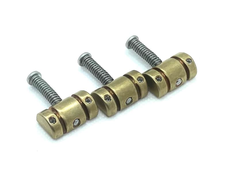 Bensonite Compensated Tele Saddles - Brass image 1